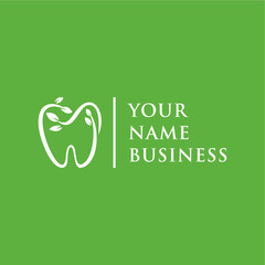 clean and simple dental health logo concept