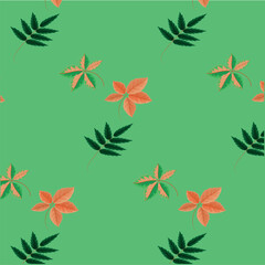 Fototapeta premium seamless pattern with leaves