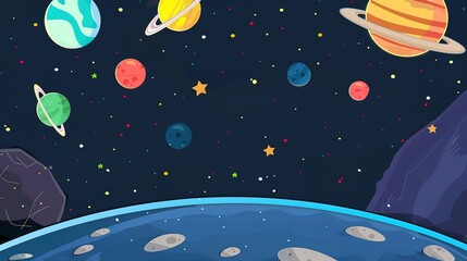 Perfect starry night sky background oute