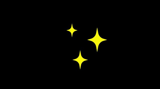 キラキラの絵文字,アニメーション素材,背景透過