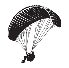 Paragliding Parachute silhouette vector illustration