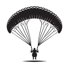 Paragliding Parachute silhouette vector illustration