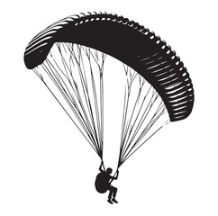 Paragliding Parachute silhouette vector illustration