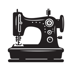 Sewing Machine silhouette vector illustration