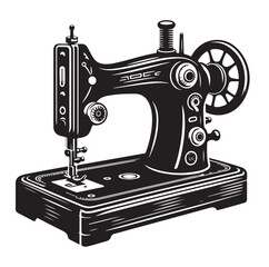 Sewing Machine silhouette vector illustration