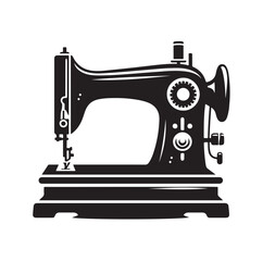 Sewing Machine silhouette vector illustration