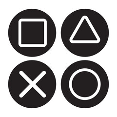 Modern Blue Geometry icon on white background. Game wallpaper concept. Seamless Pattern.