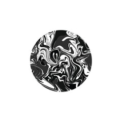 Abstract circle background with colorful waves. Liquid Trendy vector illustration in style retro 60s, 70s. circles with warped and glitched surface. Abstract forms for logotype design.