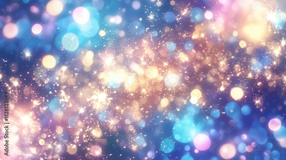 Wall mural a vibrant festival lights gradient background. featuring bright colors and sparkles. emphasizing cel