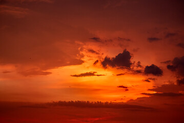 dramatic clods over the dark sky