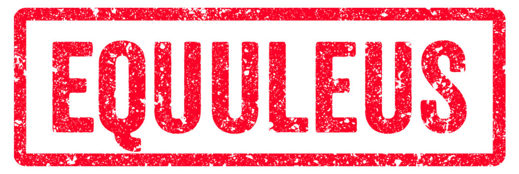 Equuleus Stamp Transparent Seal, Red Grunge Equuleus Word Rubber Stamp Seal