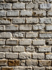 Photo brick wall painted in white