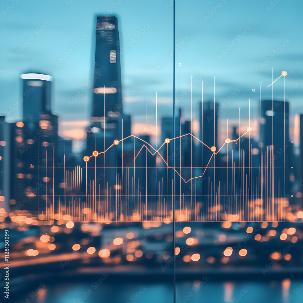 Aufkleber revenue growth analysis urban setting bar chart visualization business metrics data insights