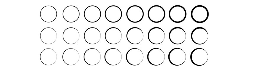 Round circle geometric ball shape line art vector icon