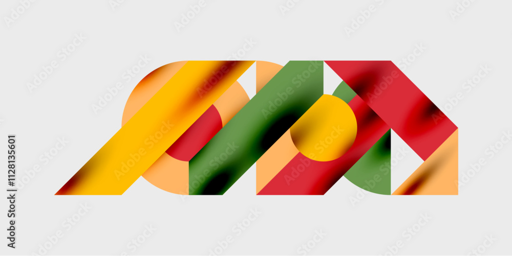 Poster Vibrant abstract background circles with smooth gradients, creating a dynamic and modern design. Ideal for creative, tech, or contemporary-themed projects
