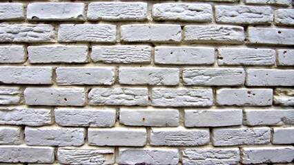 Obraz premium Photo brick wall painted in white