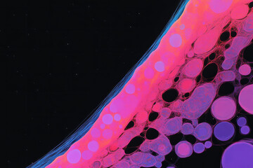 A black and pink background with a pink line in the middle
