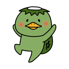 飛び跳ねる河童