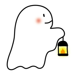 ランタンを持っているおばけ