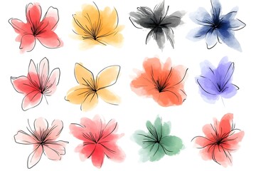 Obraz premium A Bouquet Of Vibrant Pink and Red Iceland Poppies Against A Bright Turquoise Background vector, plant, illustration, decoration, flower, blossom, botany, leaf, no people, ornate, springtime, floral 