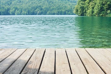 Wooden Pier Over Tranquil Lake