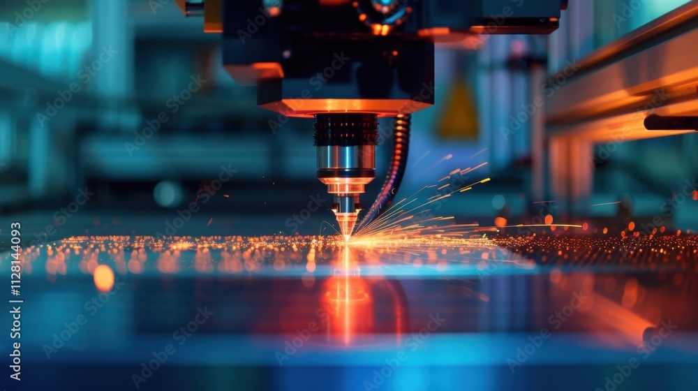 Aufkleber an upclose look at a stateoftheart laser system used for precise ting and shaping of materials in th