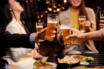 couple celebrating with champagne