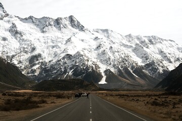 Naklejka premium State Highway 80 with Alpine View, Scenic Mountain Road and Landscape