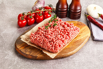 Raw minced beef uncooked meat