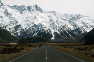 State Highway 80 with Alpine View, Scenic Mountain Road and Landscape