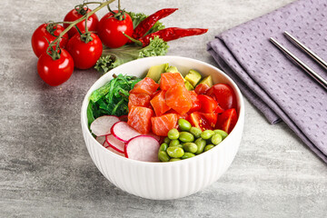 Hawaian cuisine - Poke with salmon