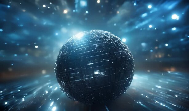 blue disco ball