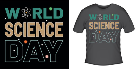 World science day banner, poster, t shirt, logo, icon for you