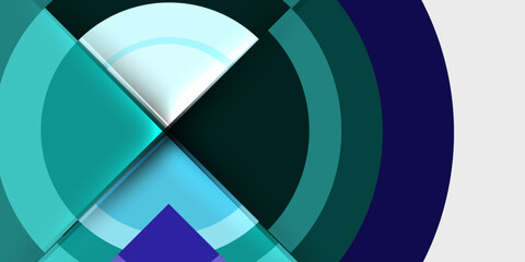 Obraz premium Target circle geometric abstract shapes. Vector Illustration For Wallpaper, Banner, Background, Card, Book Illustration, landing page