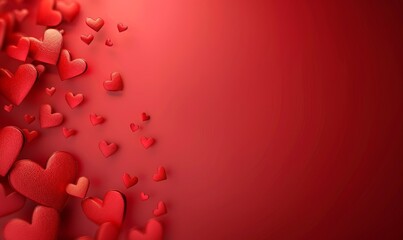 Red Hearts Background for Valentine's Day