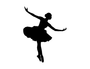 ballet dancers silhouettes. Ballet Dancing Silhouettes. Dance ballet silhouettes. Dancer woman people. Female ballerina recital silhouette. Set of dance ballet silhouette vector. © Ani