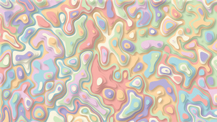 Background with elements of waves and abstract papercut texture vector. 3d soft color papercut topography relief.