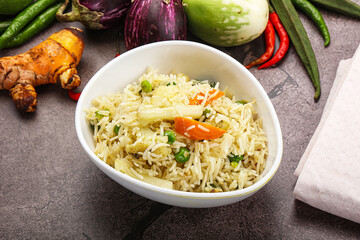 Indian vegetarian pilao basmati rice