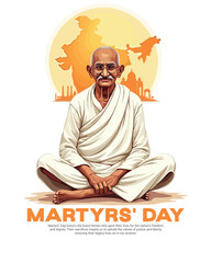 Happy Martyrs Day social media post banner template