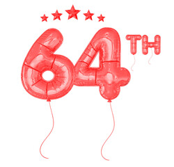 64 Anniversary Red Balloon