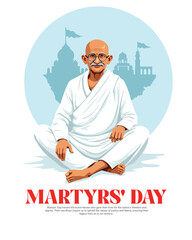 Happy Martyrs Day social media post banner template