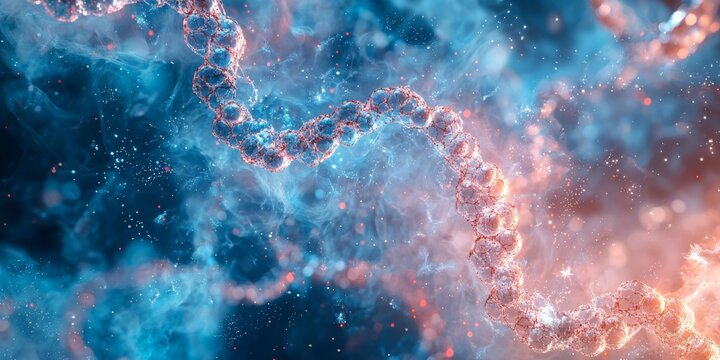 DNA Strand Cloud Computing Genetic Research Science Background