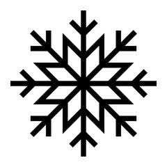 Snowflake Icon, Winter Snow Christmas Single Icon in Outline Style. Editable Stroke