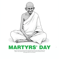 Happy Martyrs' Day social media post banner template
