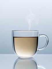 Steaming hot beverage minimalist setting food photography indoor environment close-up view comfort concept for tea lovers