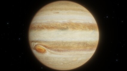 Beautiful Planet Jupiter floating in space 4K 