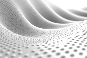 Abstract White Wavy Surface with Dotted Pattern