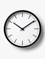 Minimalist clock design home office decorative item modern style close-up view timekeeping concept