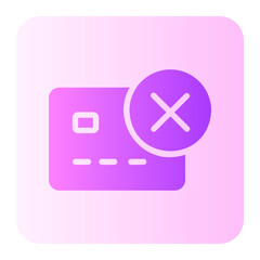 Obraz premium No Credit Card gradient icon