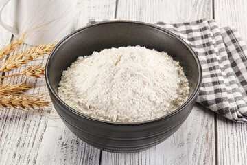 Wheat flour heap for bake